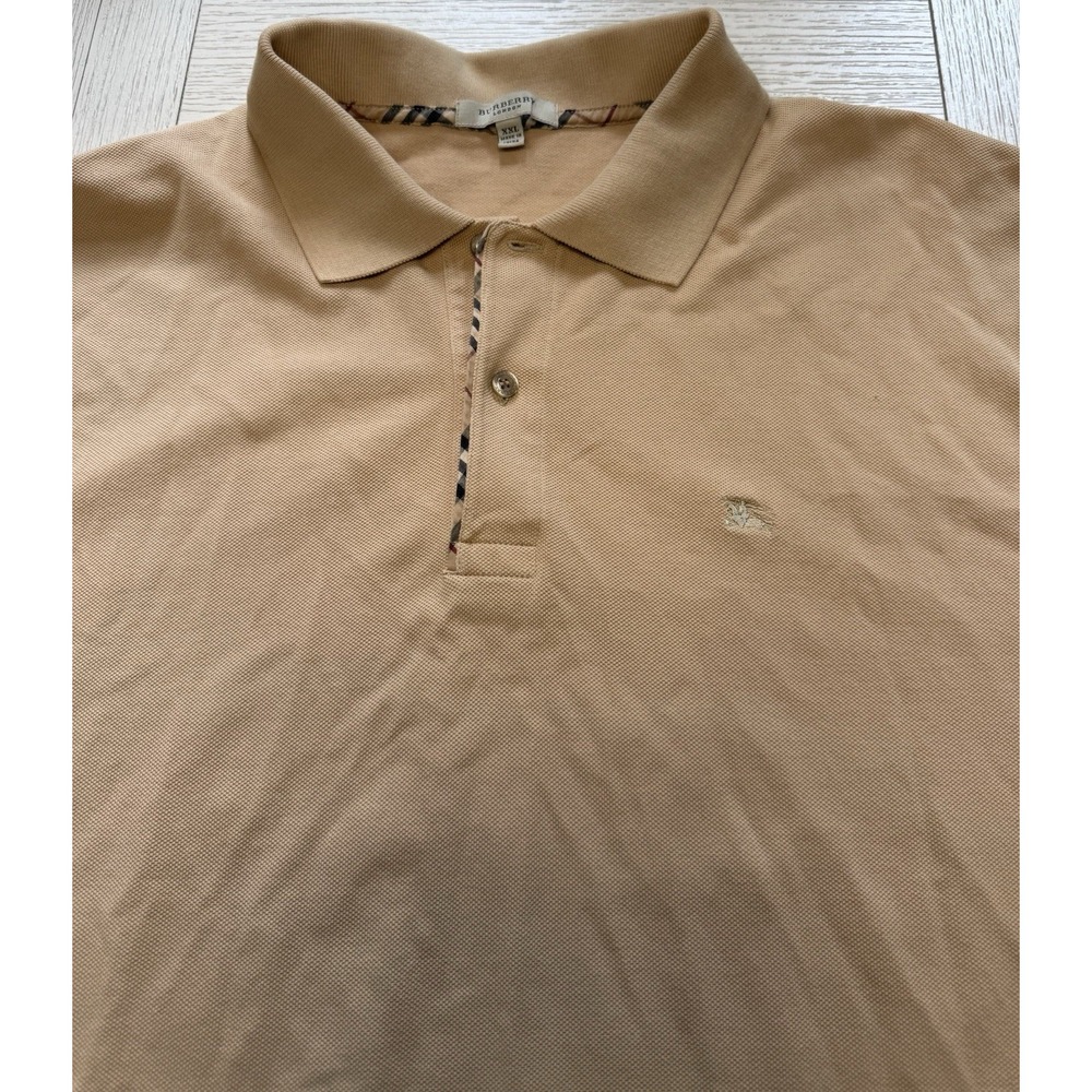 Authentic Burberry London Vintage Mens Preppy Polo Short Sleeve Shirt Luxe XXL